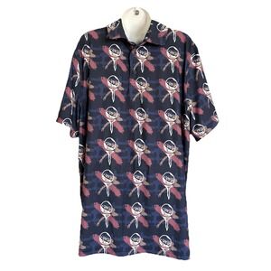 Sosik Golf Tee Performance Polo Shirt Navy Blue All Over Print Men's L